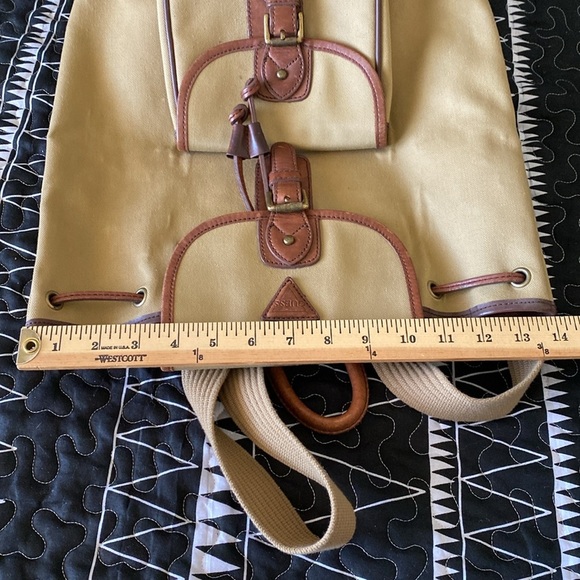 VINTAGE GUESS Canvas with Leather Trim Backpack - Picture 16 of 16